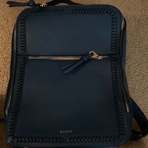 Calpak Men's Navy Backpack with Gold Accents